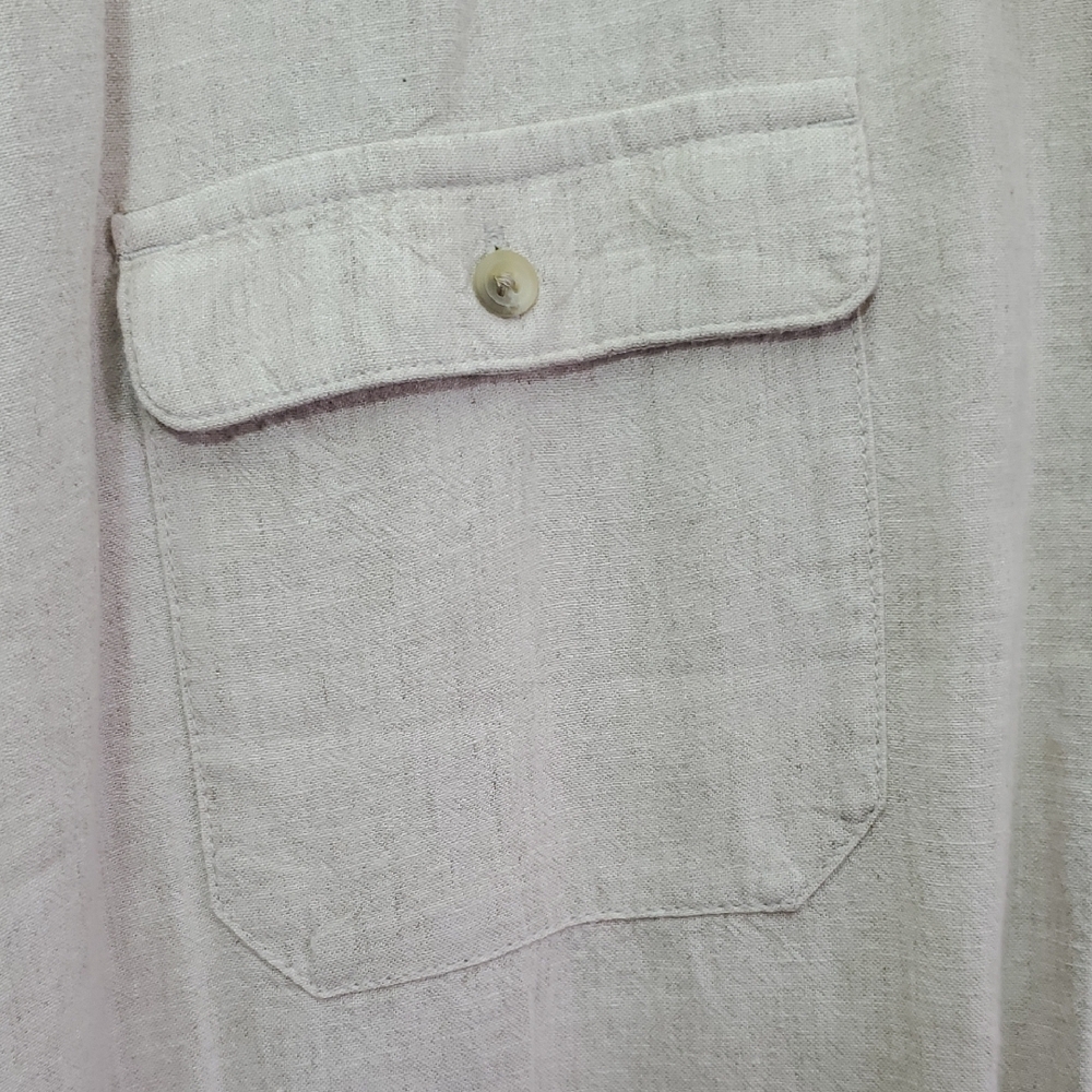 Linen-Blend Utility Short-Sleeve Shirt - Size XXL - Picture 4 of 13
